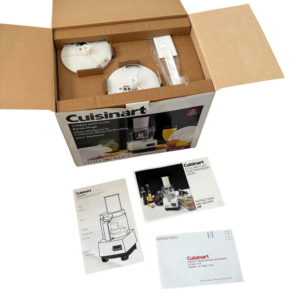 RARE NIB Cuisinart Little Pro Plus Food Processor / Juicer LPP 3-Cup White 1997